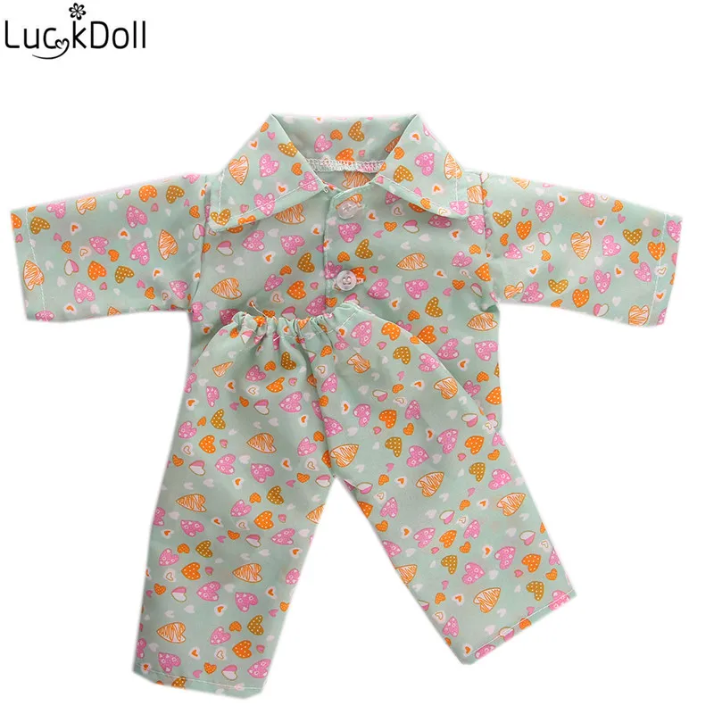 LUCKDOLL высокое качество Pajamats подходит 18 дюймов Американский 43 см Кукла одежда аксессуары, игрушки для девочек, поколение, подарок на день рождения - Цвет: n1413