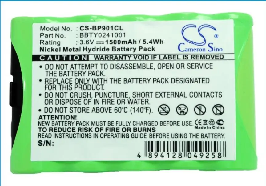 Аккумулятор Cameron Sino 1500 мАч для SANYO 18560 SONY BP901 BT901 forSOUTHWESTERN BELL UNIDEN EXP901|Цифровые