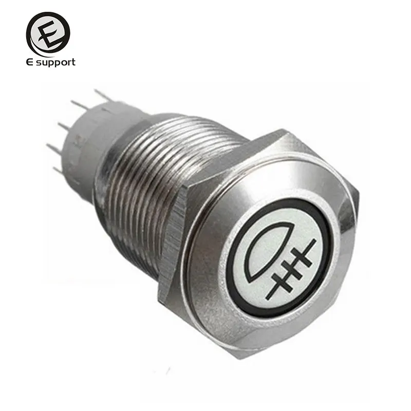 

Универсальный светодиодный туманный переключатель, 16 мм, 12 В, 3 А, 2 цвета