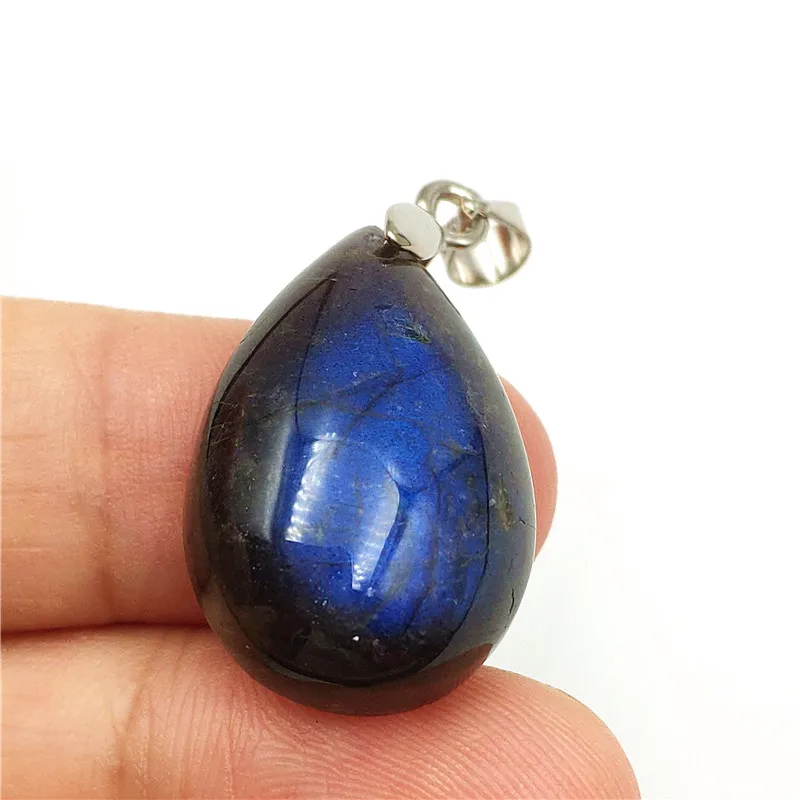 Подвеска из натурального Лабрадорита Женская капля драгоценный камень мужская