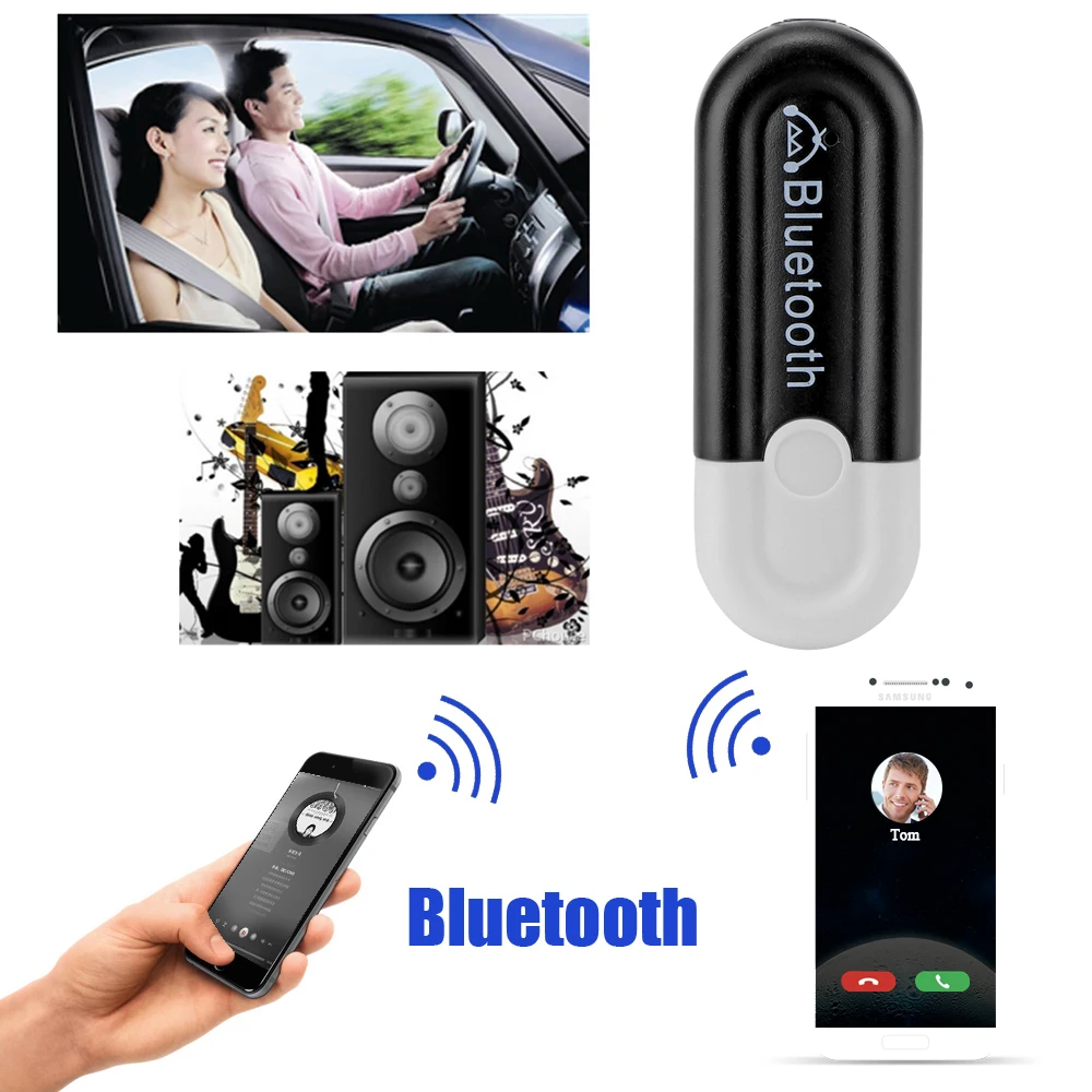 ONEVER 3.5 мм Bluetooth гарнитура для авто A2DP Музыка Аудио приемник AUX двойной Выход