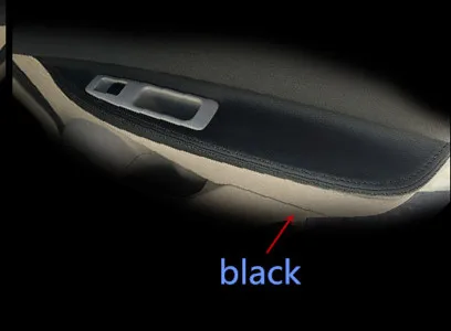 black Soarhorsecar, накладка на подлокотник для межкомнатной двери автомобиля, накладка из искусственной кожи, Модифицированная, подходит для Nissan QASHQAI J10 2007-, аксессуары - Название цвета: black