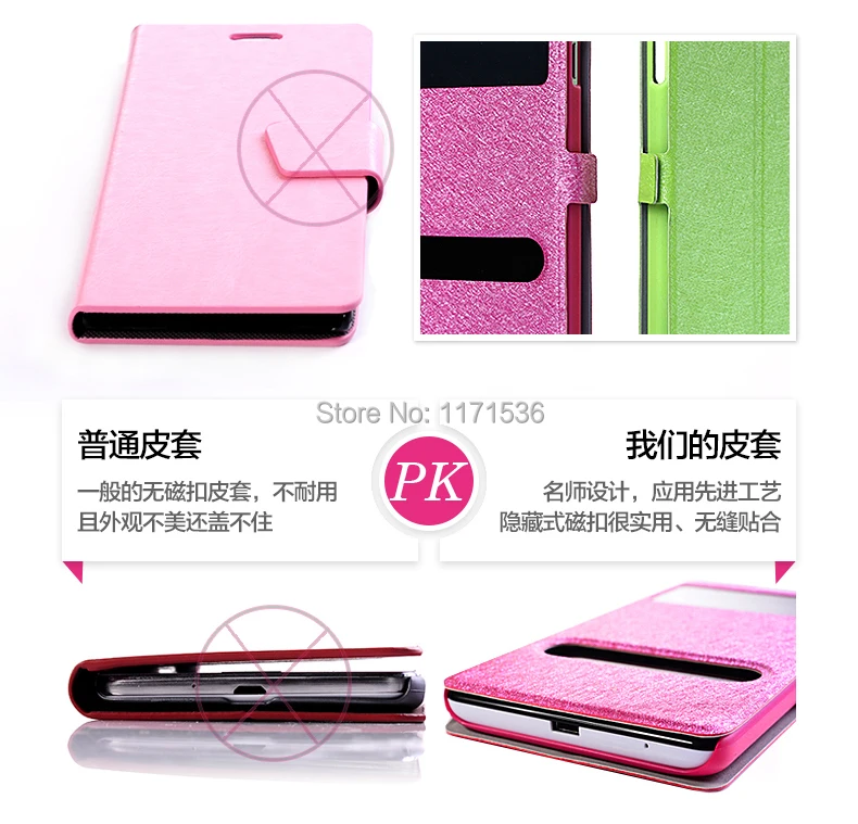 New Arrival Xiaomi Hongmi Note Case Red Rice Open-windows series Leather flip Cover case Free shipping+Free Screen Flim |