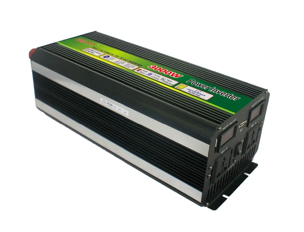 Бесплатная доставка инвертор мощности 12 в 3000 Вт с usb портом полная мощность