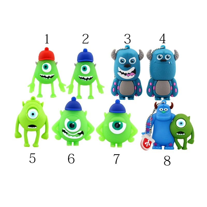 Милый монстр университет улыбка корова 64 ГБ 32 ГБ 16 ГБ 8 ГБ 4 ГБ Mike Wazowski USB 2,0 карта памяти флеш-накопитель
