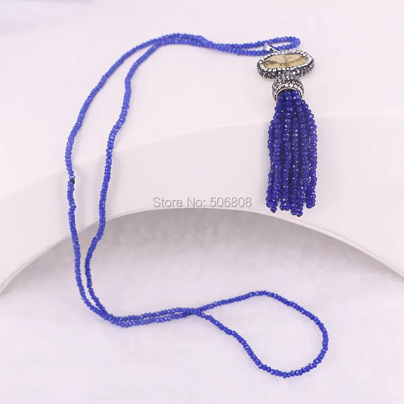 Ожерелье с подвеской в стиле бохо 5 нитей Новое поступление украшенное стразами и