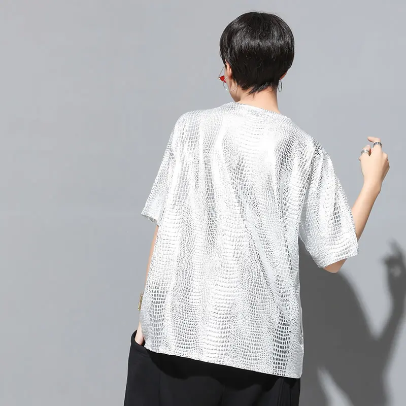 XITAO Street Print Letter Gauze T Shirt Cold Wind Splice Summer Clothes for Women Short Sleeve 2019 New Casual Fashion WLD1978 | Женская