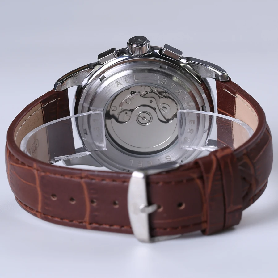 Часы наручные Forsining Мужские механические брендовые Роскошные водонепроницаемые