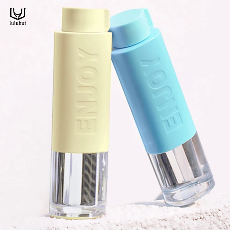 

Sports water bottle candy color fashion plastic water bottle English paragraph bicycle bottle portable drink bottle