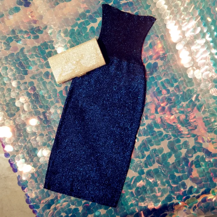 Cakucool, серебристая юбка с люрексом, тонкая, прямая, средняя длина, высокая талия, вязаные юбки, облегающая, блестящая, шикарная, сексуальная, средняя, длинная юбка