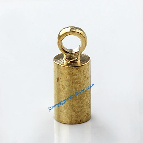 Jewelry findings Metal End caps for laether cord; crimp end cap; chain end caps 3.5*9mm 5000pcs