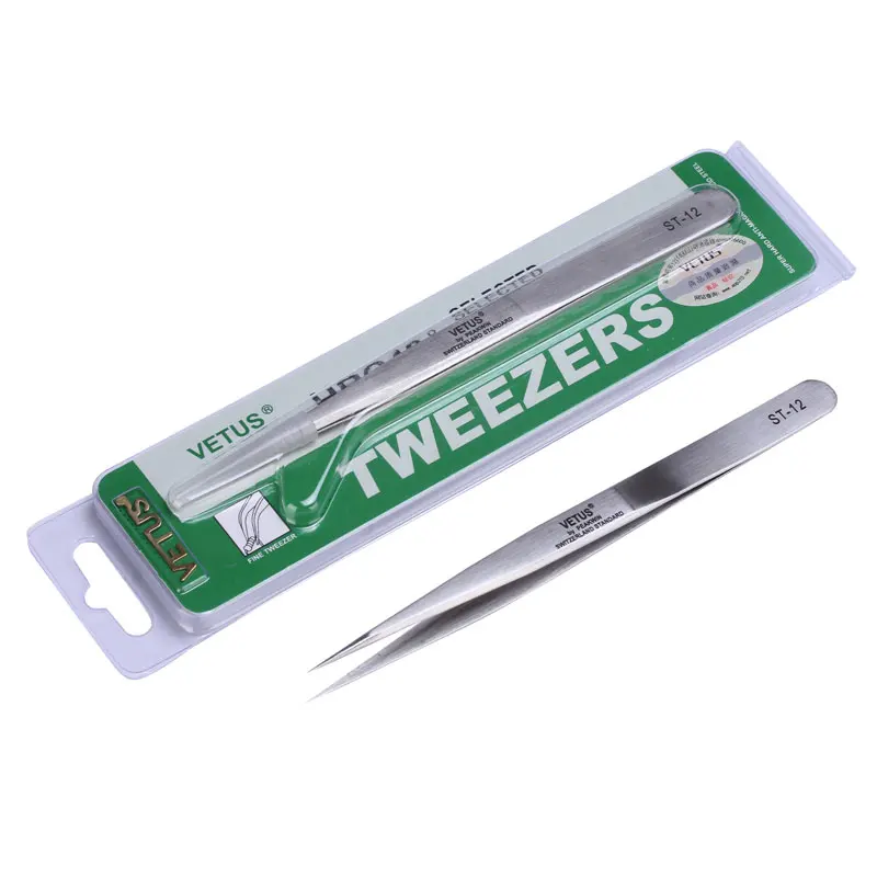 10 шт./лот Vetus Швейцария Пинцет из нержавеющей стали HRC 40 Herramientas Ferramentas Precision Diy