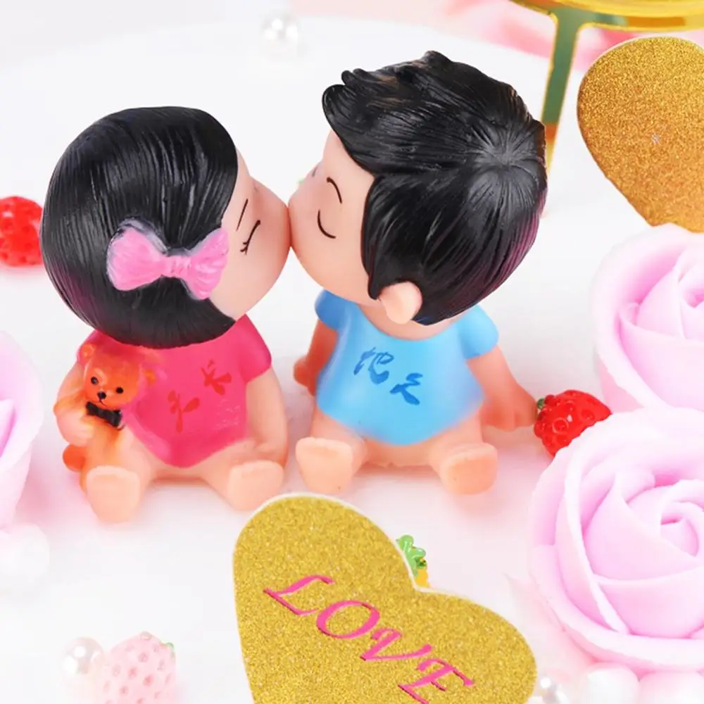 Kiss Doll DIY Cake Decoration Creative Couple Wedding Birthday Gift Party Decorating Supplies PVC Crafts Set | Дом и сад