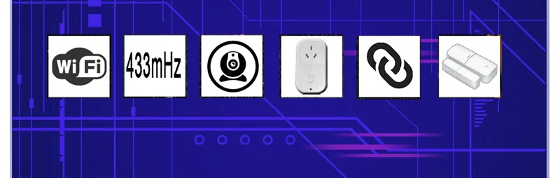 Wofea wifi RF Gataway домашняя система охранной сигнализации DIY KIT IOS и Android смартфон приложение smart host V10