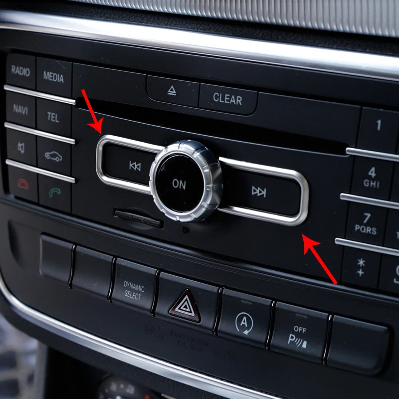 

Car Interior Center Control CD Button panel Frame Cover Trim stickers for Mercedes-Benz A B E Class GLA GLE CLA W205 W212 C117