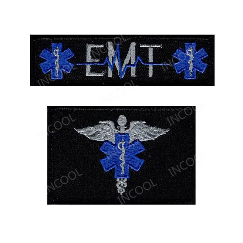 EMT Флаг США meic Cross звезда жизни вышивка патч нашивки для поднятия боевого духа Военная Боевая тактическая наклейка эмблема вышитый значок