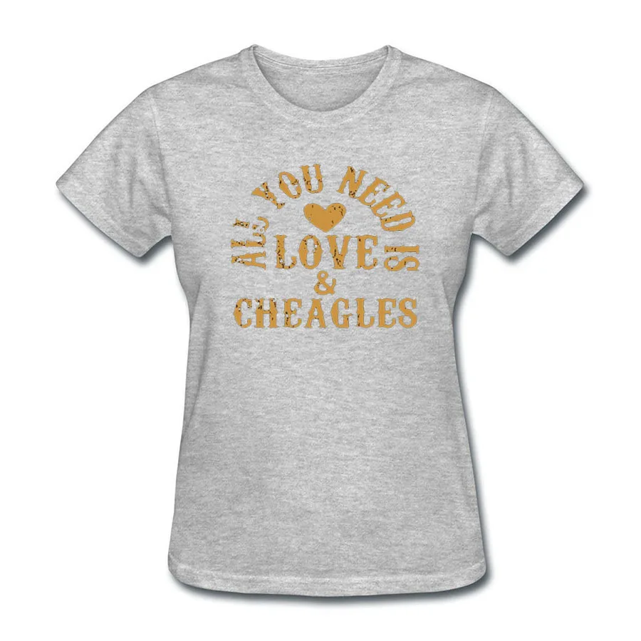 Женская футболка All You Need Is Love и Cheagles футболки Для женщин 100% хлопок красивые