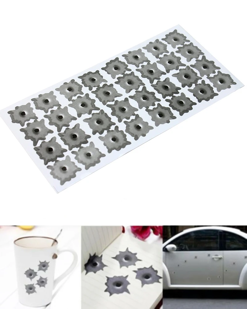 32 Bullet Hole Orifice Sticker Graphic Decal Shothole Car Auto Helmet Windows Free shipping MD242 |