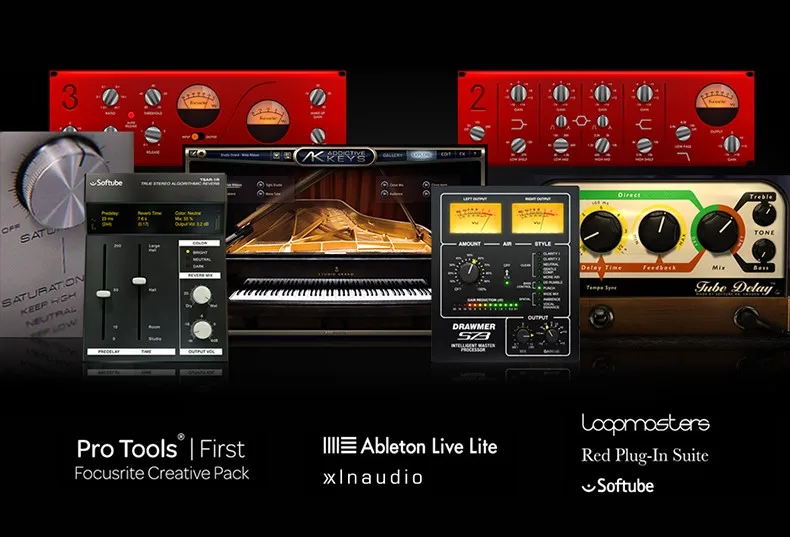 Обновленный Focusrite Scarlett 2i4 II 2-го поколения 2 В/4 Выход USB аудио интерфейс звуковая карта для студийной записи