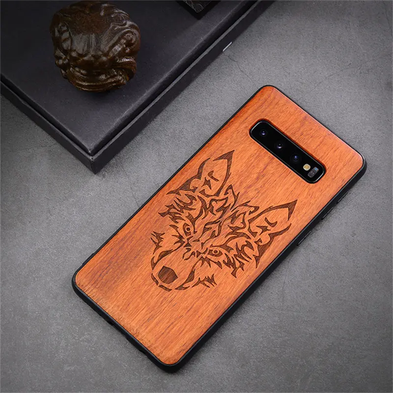 color 6 Заказной резной чехол для samsung galaxy s10 plus, тонкая деревянная задняя крышка, чехол из ТПУ для samsung s10, samsung s10 plus, чехол для телефона s - Цвет: color 6