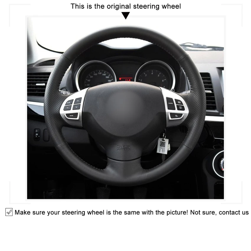 MEWANT черный красный кожаный чехол руль для Mitsubishi Lancer X 10 2007 2015 Outlander 2006 2013 ASX 2010 Colt