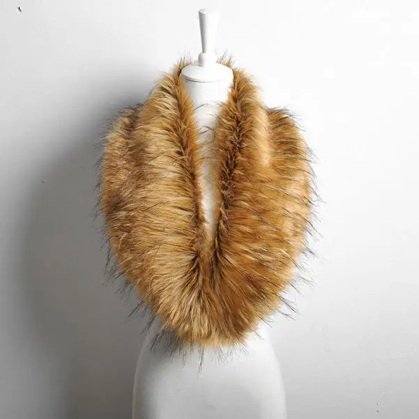 Модный женский зимний толстый теплый шарф из искусственного меха женская мягкая