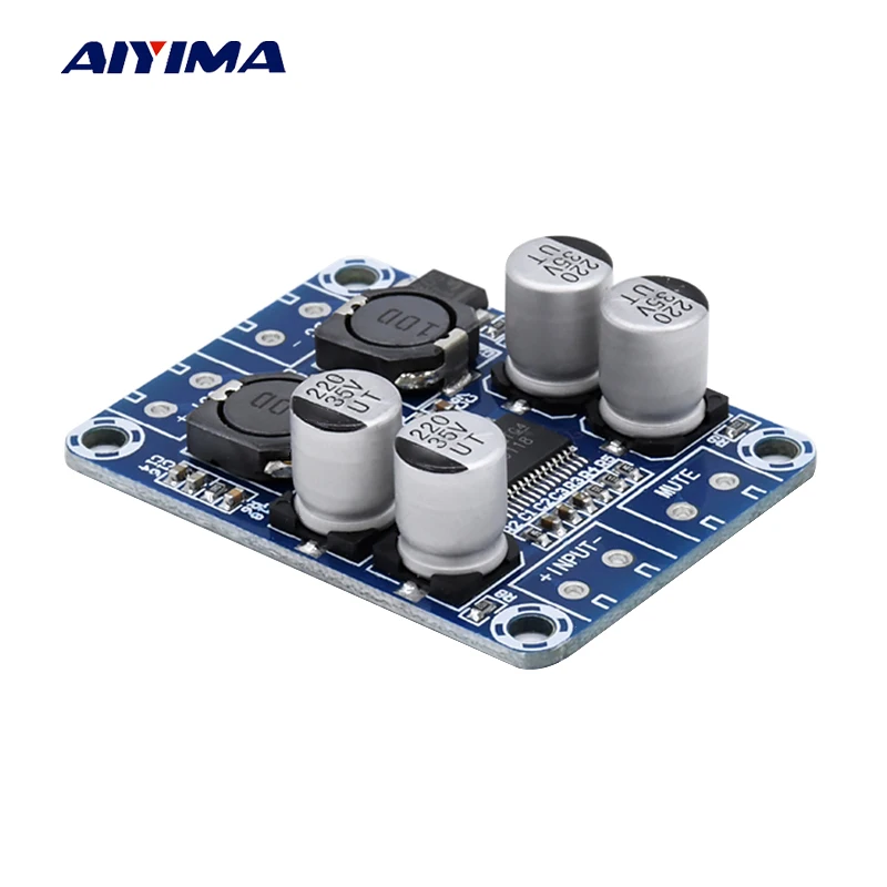 Aiyima 60 Вт TPA3118 моно цифровой аудио усилитель Совет Amplificador BTL DC8 24V для полочных