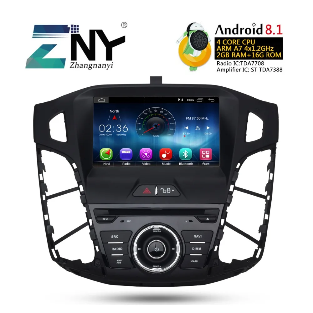 Android 8 1 автомобильный DVD Автомагнитола для фокуса 2011-2017 gps навигация Bluetooth