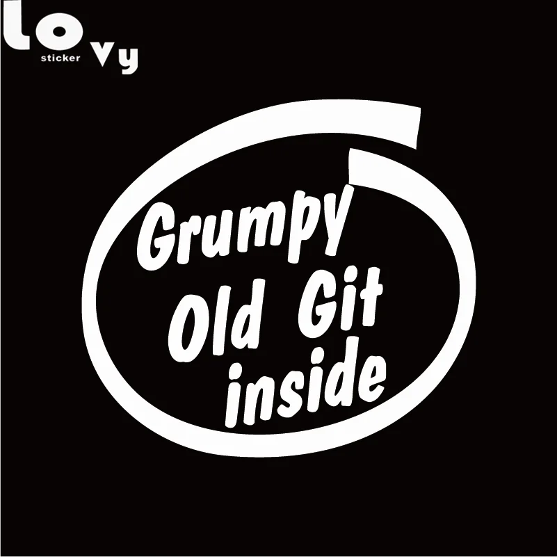 GRUMPY OLD GIT внутри забавная наклейка для автомобилей Новинка Шутка Автомобильная