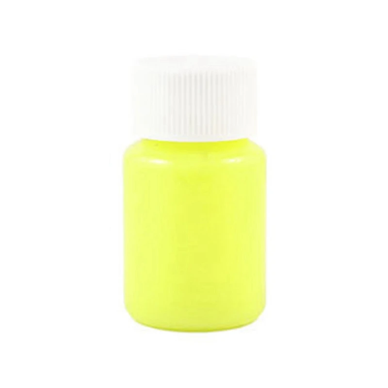 yellow 35g 12 видов цветов DIY Краска для граффити светящийся акриловый светится в темноте пигмент вечерние стены - Цвет: yellow