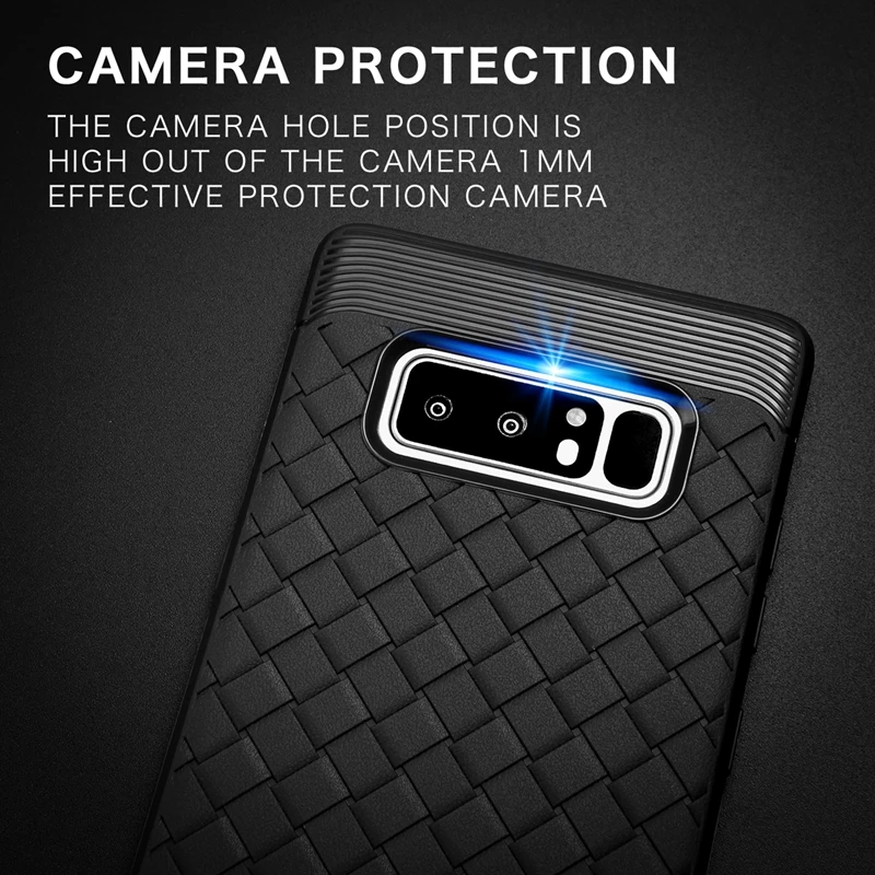 Note 8 Case Business Man Grid Weave Skins Back Protective Cover For Samsung Galaxy Luxury Soft TPU Phone Coque |