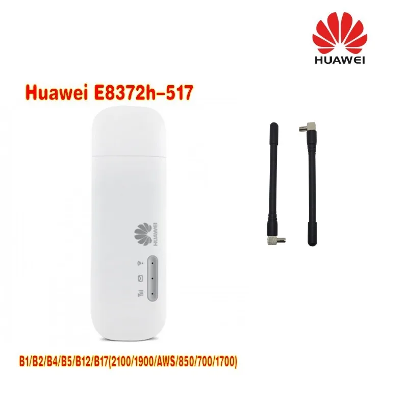 Huawei E8372h-517 LTE FDD Band B1/B2/B4/B5/B12/B17(2100/1900/AWS/850/700/1700) HSPA/UMTS BandB1/B2/B4/B5 MiFi modem stick