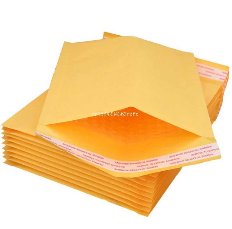 500pcs Paper Bags Packages Kraft Papers Bubble Foam Mailers Padded Envelopes Package for Gift Wholesale | Дом и сад