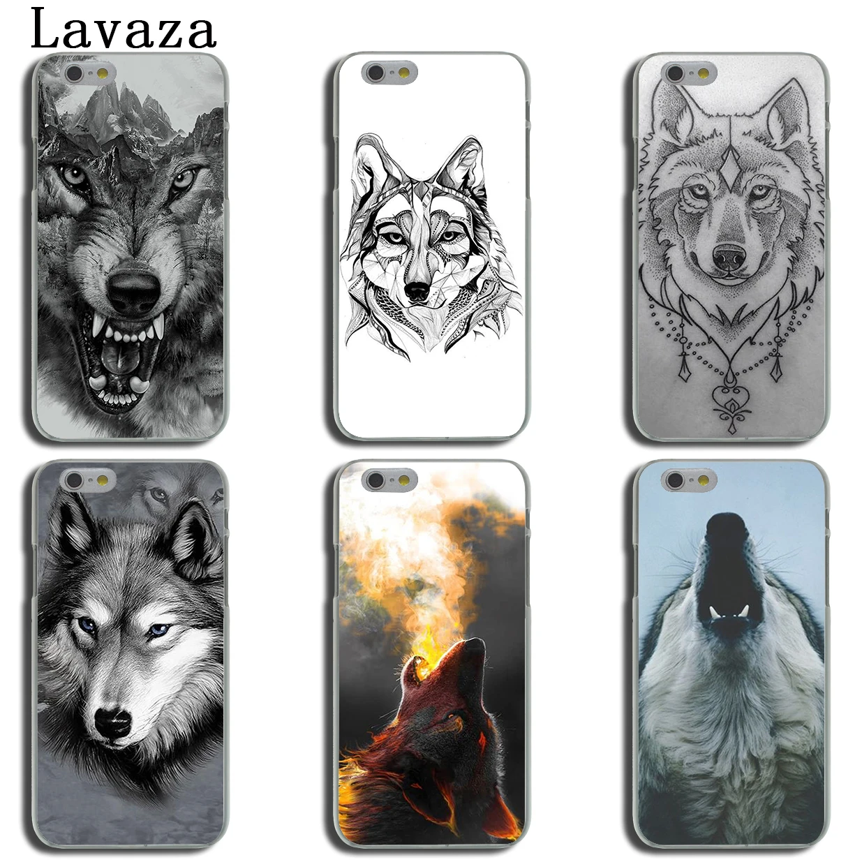 Жесткий чехол для телефона Lavaza Fierce Snow Wolf iPhone XR X XS 11 Pro Max 10 7 8 6 6S 5 5S SE 4S 4|case for iphone|case