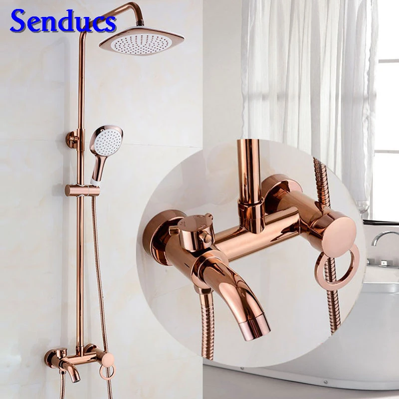 

Смеситель для душа Senducs, из латуни, цвета розового золота