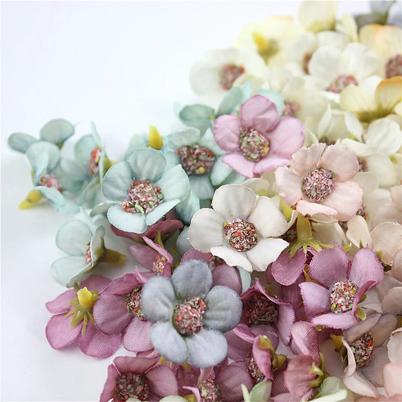 2 см многоцветная Маргарита Флорес cabezas мини seda flores artificiales para guirnalda Скрапбукинг hogar boda украшение