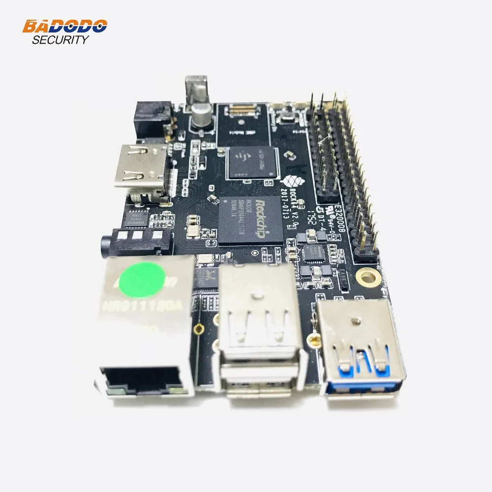ROCK64 PINE64 HDR Android Linux медиа макетная плата четырехъядерный+ 1 Гб LPDDR3 eMMC разъем+ слот карты Micro SD+ Pi-2 шина+ Pi-P5+ Шина