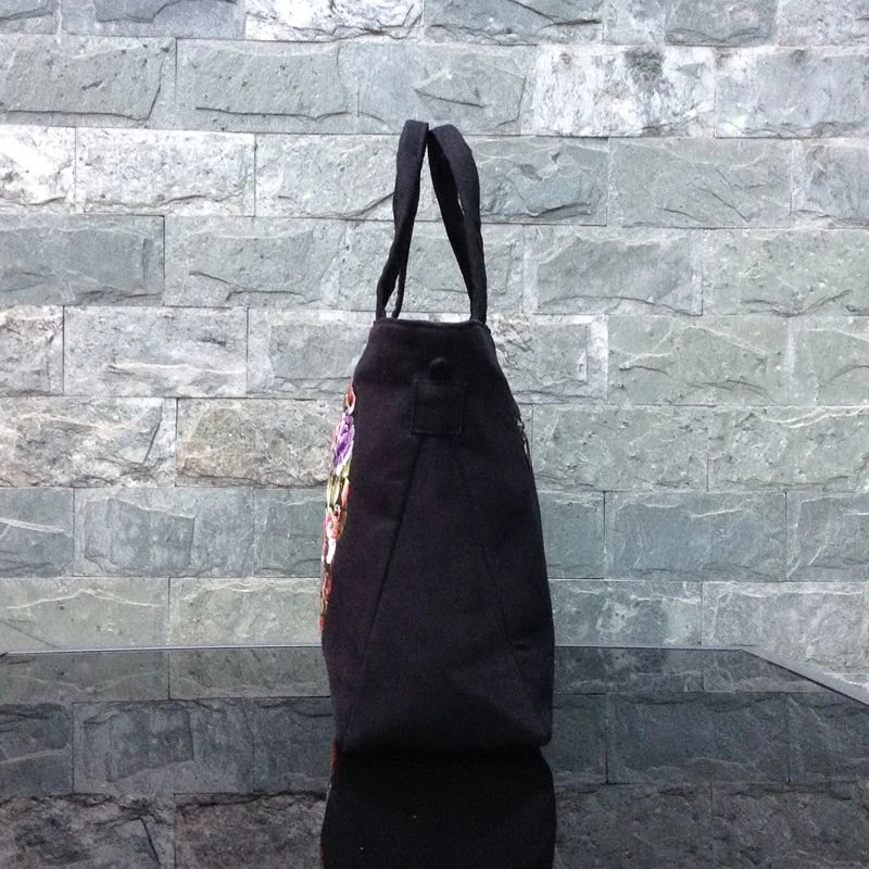 Парусиновая сумка в национальном стиле женские сумки с вышитыми цветами на плечо