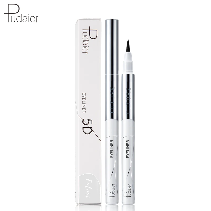 

Pudaier makeup 5D liquid eyeliner pencil waterproof long lasting quick dry soft head black eye liner pen PD060