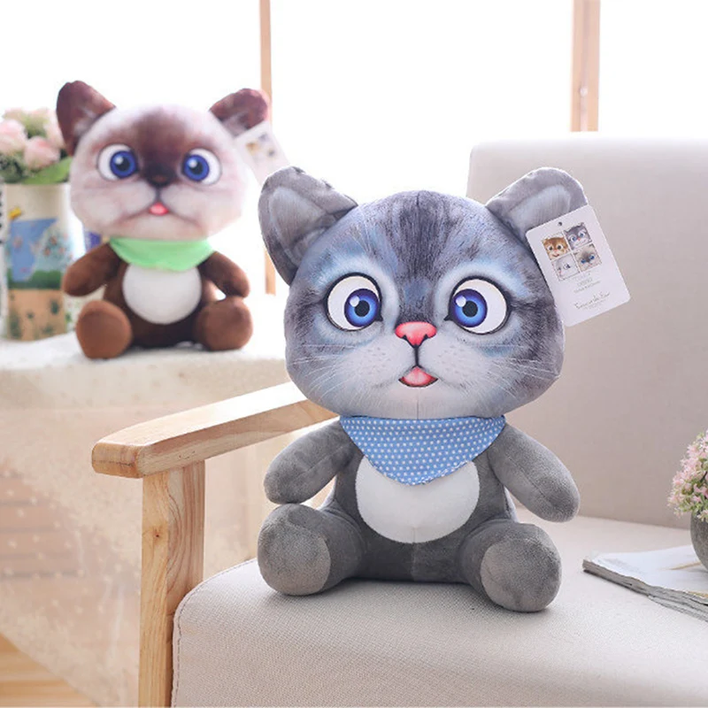 3D игрушки для кошек 20 см имитация кота плюшевая кукла плюшевые животные кошки