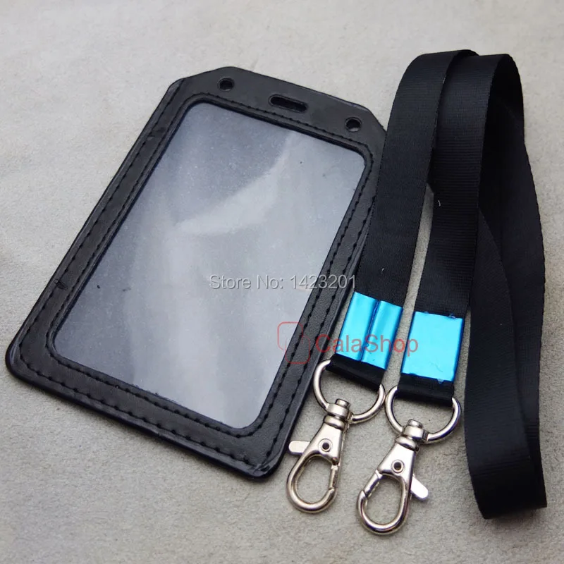 Один комплект ремень шнурок крючок экспозиция натуральная кожа ID карта бейдж