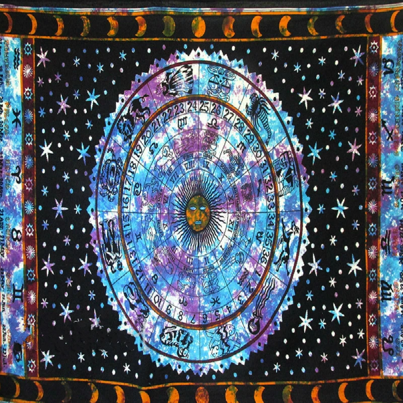 Гобелен с рисунком индийской мандалы настенное украшение для кровати в стиле