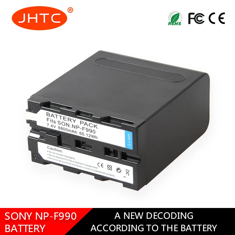 JHTC 8800 мА/ч NP F990 Камера Батарея для Sony видеокамера HXR MC1500C NEX EA50 DSR PD198P HVR Z7C NX3 5 и LED