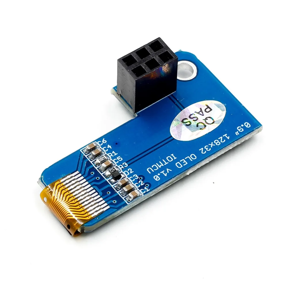 PiOLED IEC 0,91 дюйма OLED 128x32 SSD1306 синий для RPI Raspberry Pi 1, B+, Pi 2, Pi 3 и Pi Zero