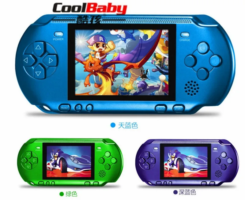 Новая портативная игровая консоль 3 2 дюйма детская машина CoolBaby встроенная 318 игр