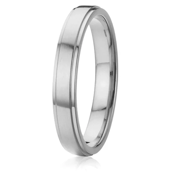 

custom slim 4mm width small wedding band anniversary promise ring for men silver color pure titanium jewelry