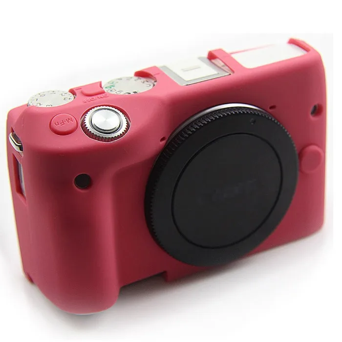 Силиконовый Броня чехол кожи тела Обложка протектор для Canon EOS M3 тела цифровой Камера только - Цвет: Hot Pink