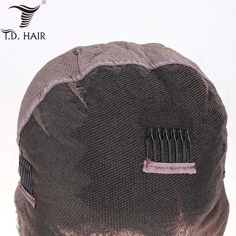 Tdhair 150% плотность 10 24 дюйма прямые парики из натуральных волос предварительно