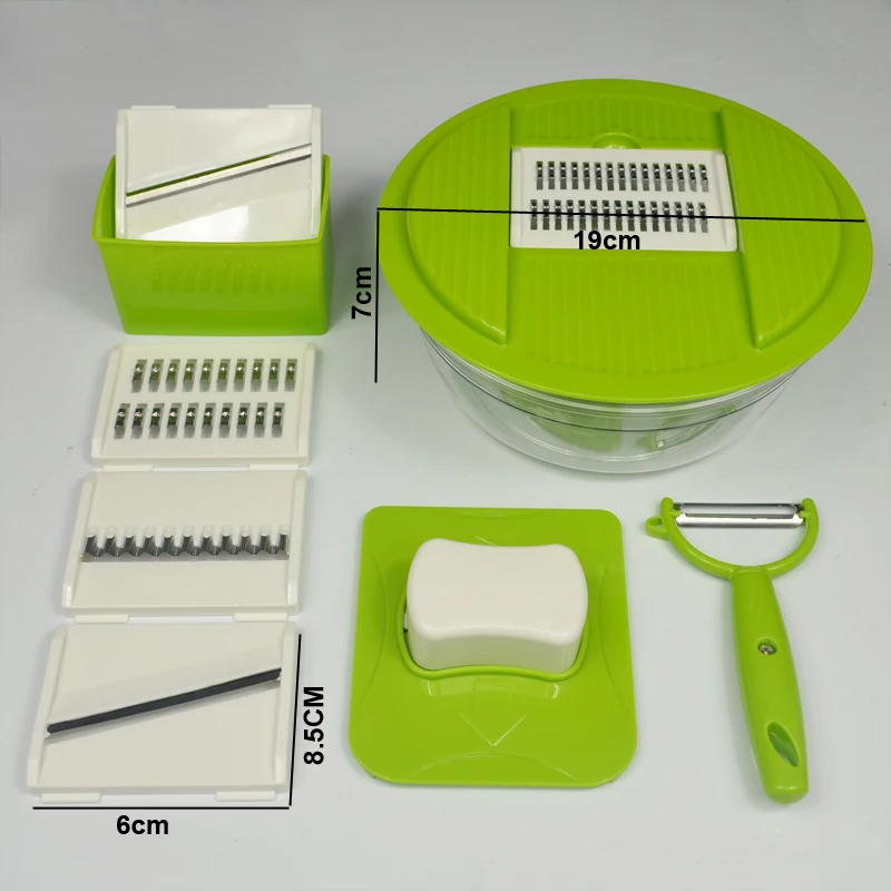 

WALFOS Mandoline Vegetable Slicer Dicer Fruit Cutter Slicer With 4 Interchangeable Stainless Steel Blades Potato Slicer Tool