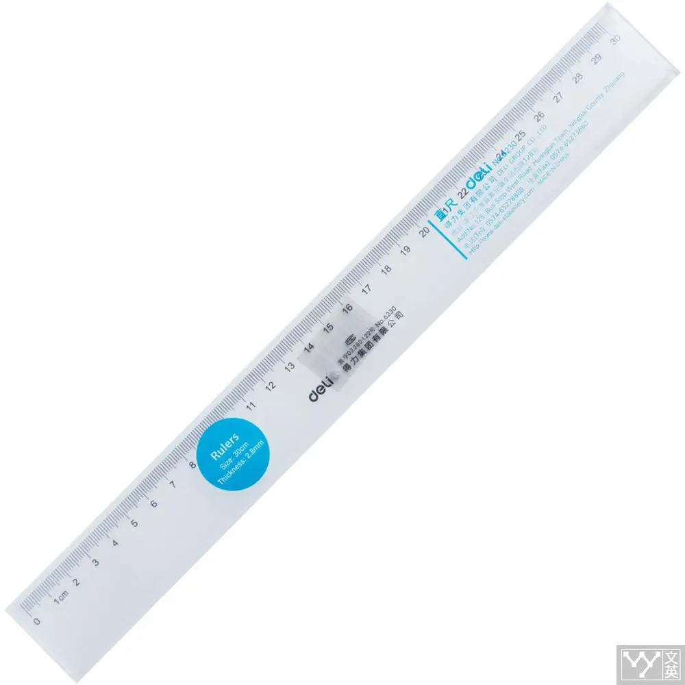 30cm Plastic Ruler 6230 Transparent Stationery Mapping Tool Lucency School Office Accessories Righello |